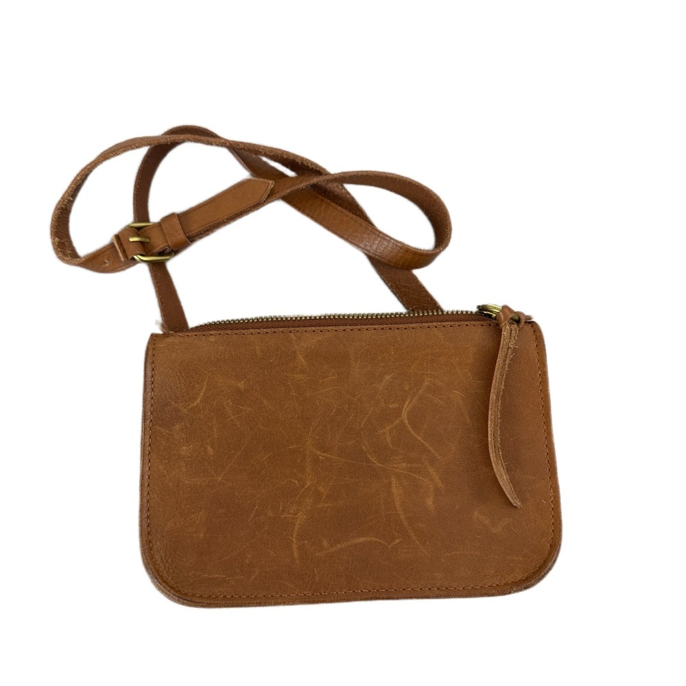 Madewell Bag Womens OS Brown Leather Simple Crossbody Pouch